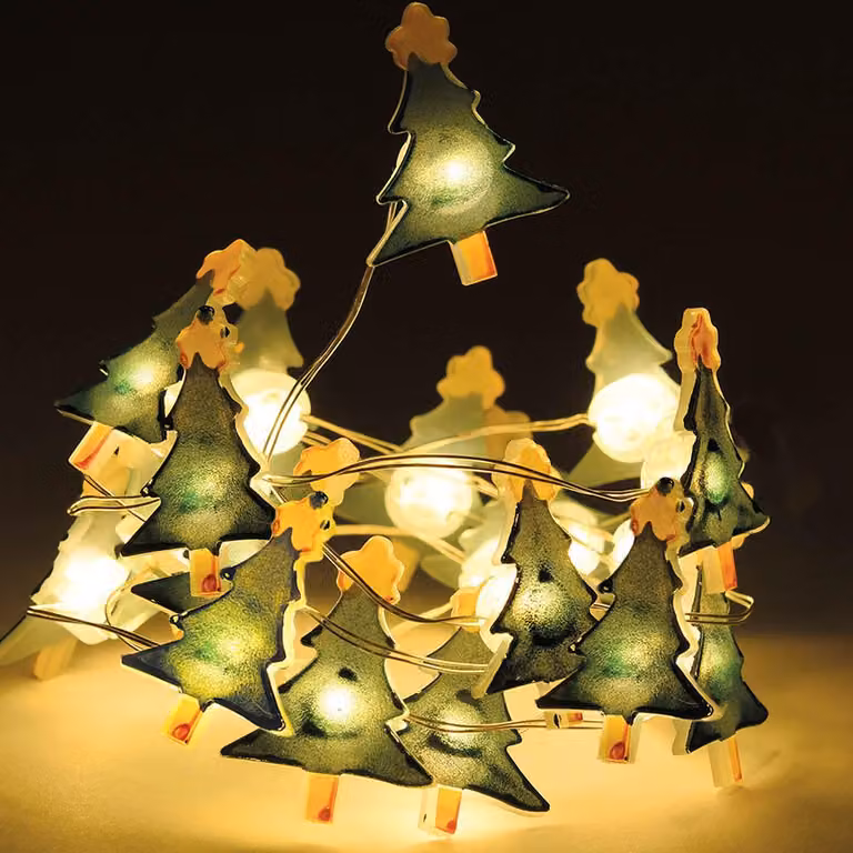 Illuminazione a filo d'argento con deco 20LED