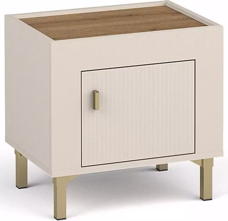 Comodino AUROVA - cashmere / rovere whisky