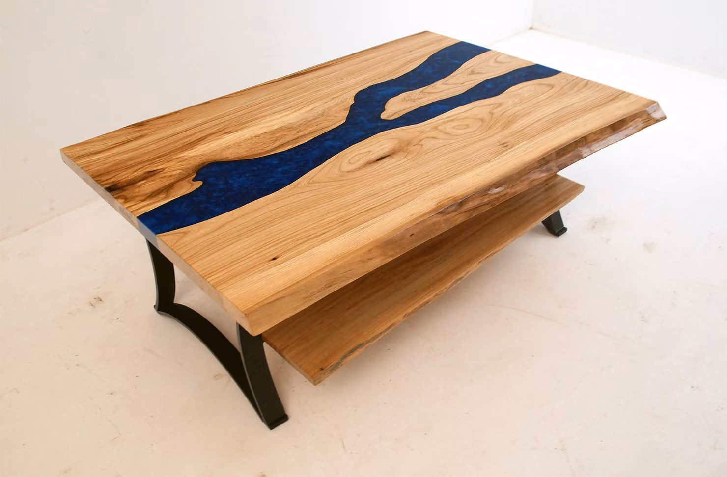 Couchtisch River Table Echtes Holz Flusstisch Massiv Epoxidharz Tische 120x60