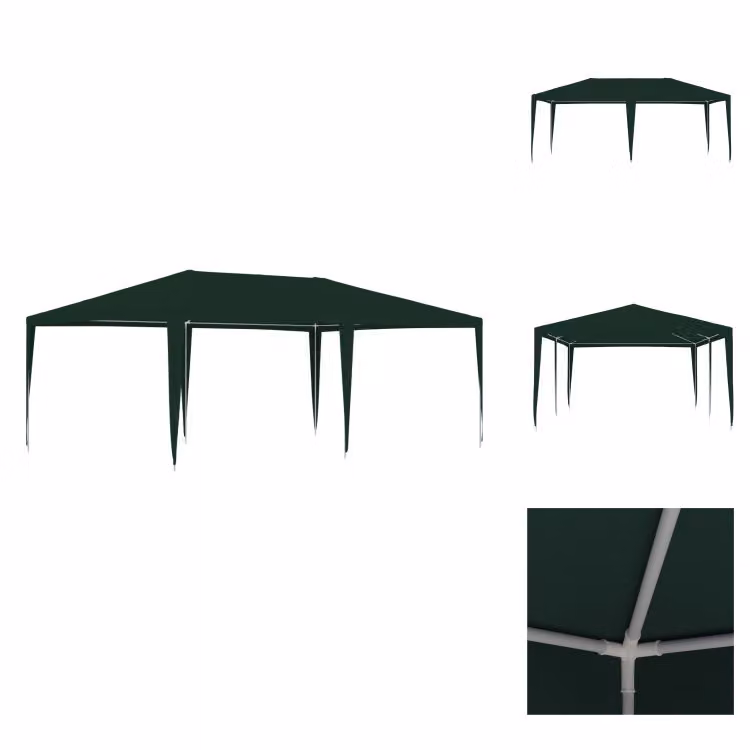 vidaXL Tenda professionale per feste 4×6 m verde 90 g/m² - Padiglioni e tende per feste