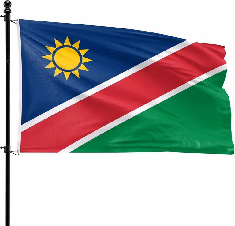Bandiera della Namibia, 90 x 150 cm, in poliestere, adatta per l'asta