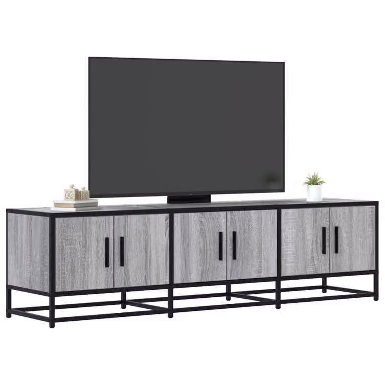 Mobile TV vidaXL in stile industriale Grigio Sonoma, L: 150 cm, P: 35 cm, H: 41 cm