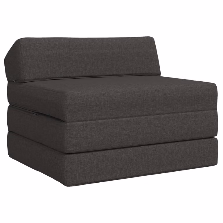 vidaXL Divano Letto Pieghevole Moderno in Tessuto Grigio per Soggiorno e Camera da Letto L: 200 cm, P: 70 cm, H: 10 cm