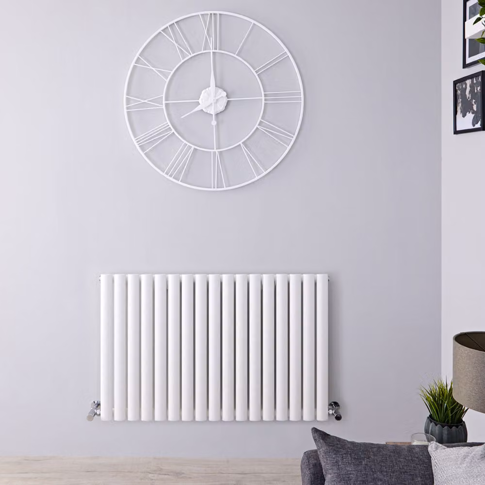 Radiatore Orizzontale Bianco 635x1000mm 800W - Alta Resa - Design Moderno - Revive