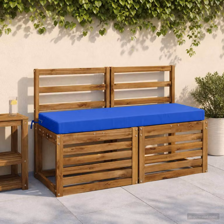 Cuscino per panchina vidaXL SOEST blu reale in poliestere con rivestimento rimovibile e resistenza ai raggi UV
