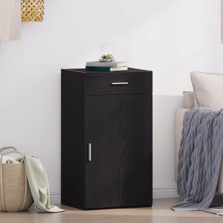 Credenza moderna vidaXL in rovere nero L: 50 cm, P: 42,5 cm, H: 93 cm