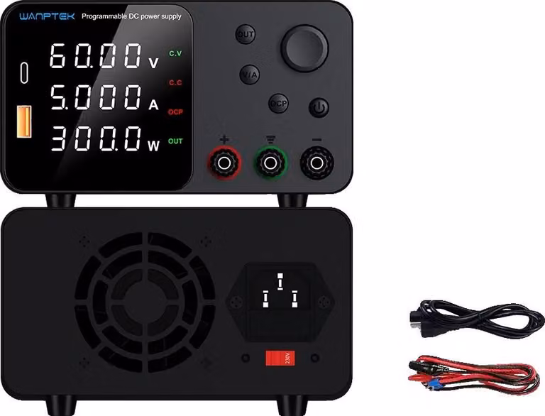 Alimentatore DC, regolazione della tensione regolabile, alimentazione a doppio ingresso, TPS605 60V 5A
