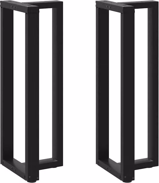 Set di 2 gambe regolabili per tavolo da bar a forma di T in acciaio nero opaco L/P/H: 40 x 35 x 111 cm – 1