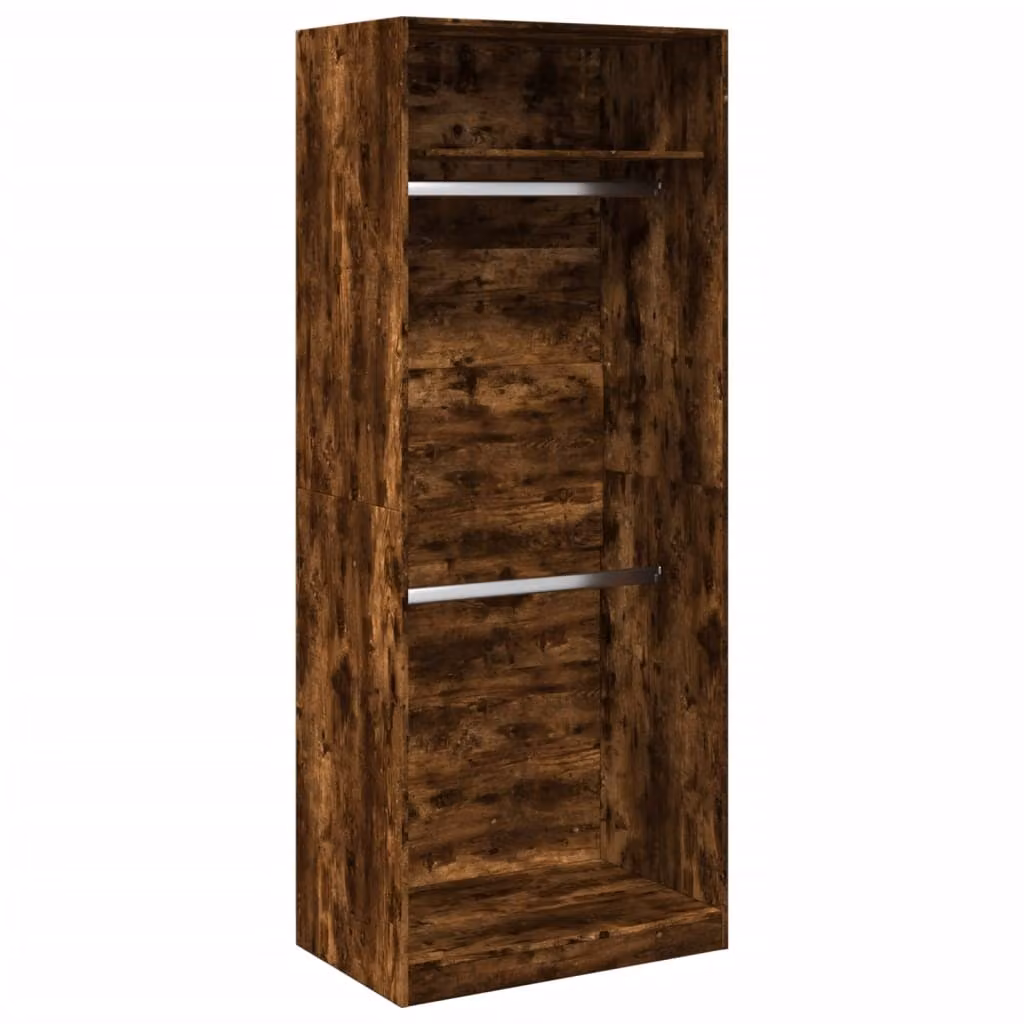 Armadio Rovere Fumo 80x50x200 cm in Legno Multistrato