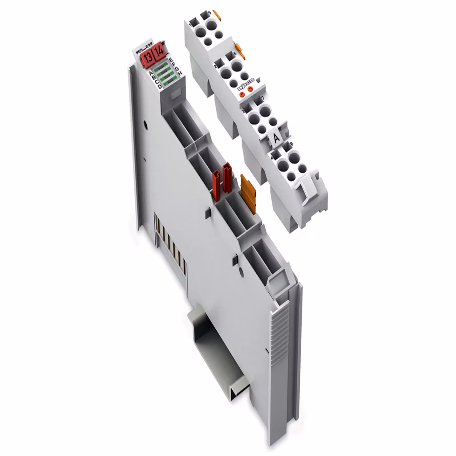 Morsetto di uscita digitale a 8 canali WAGO 753-537, 24 V CC, 0,5 A
