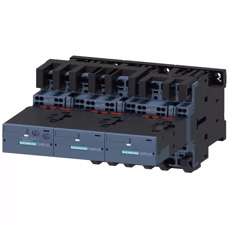 Combinazione stella-triangolo Siemens AC3, 11 kW/400 V CA 110 V, 50/60 Hz, 3 poli, S0 3RA24238XF322AG2