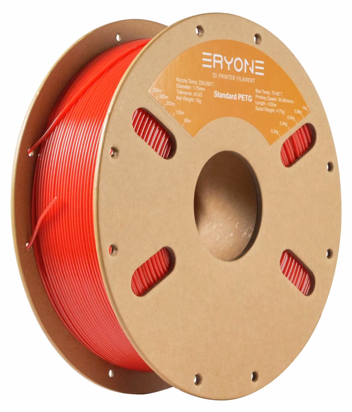Filamento per stampa 3D, PETG biodegradabile, diametro 1,75 mm, colore: rosso