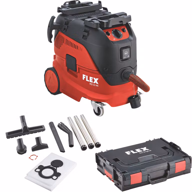 Flex Sicherheitssauger VCE 33 M AC + Vliesfiltersäcke FS-F VC 6 (30 l, Klasse M)