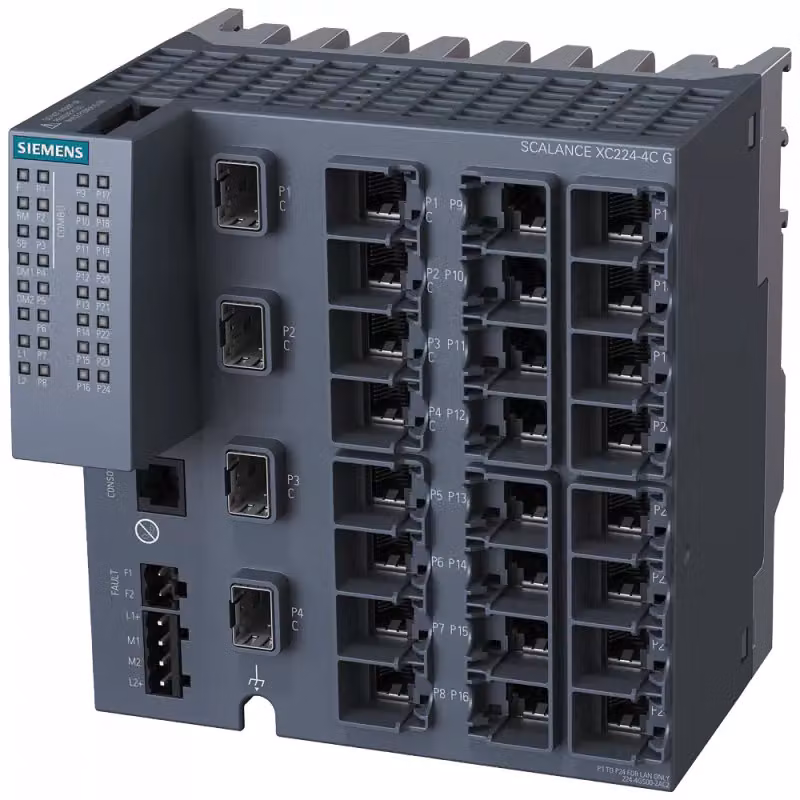 Siemens SCALANCE XC224-4C G, switch gestito Layer 2, 20x RJ45, 4x Comboport (SFP/RJ45) 6GK52244GS002AC2