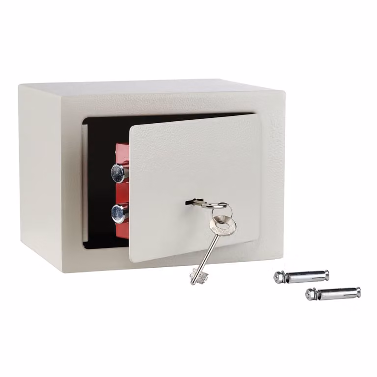 HI cassaforte per hotel con 2 chiavi 23x17x17 cm acciaio bianco