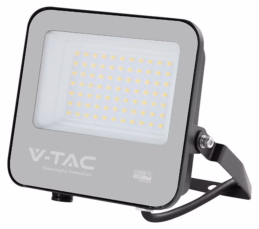 Faretto a LED per illuminazione esterna, modello VT-4456, colore nero, regolabile, lunghezza 18,5 cm