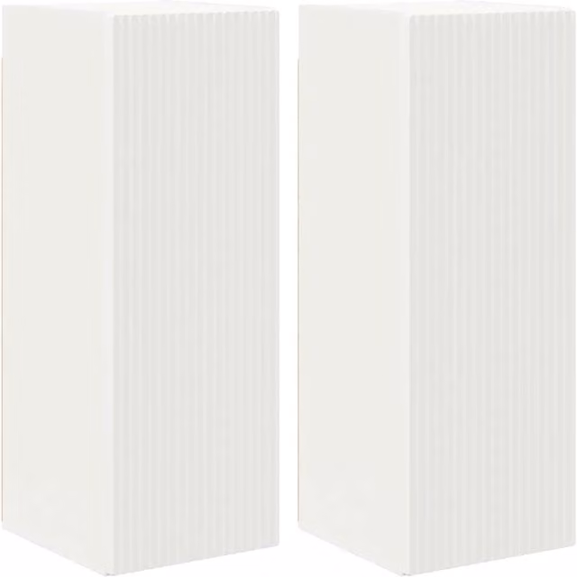 Set di 2 mobili TV da parete DESIGN IN in legno bianco opaco, L/P/H: 30 x 31 x 80 cm
