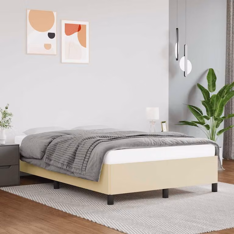 Giroletto vidaXL senza materasso in similpelle beige L 120 cm x P 190 cm