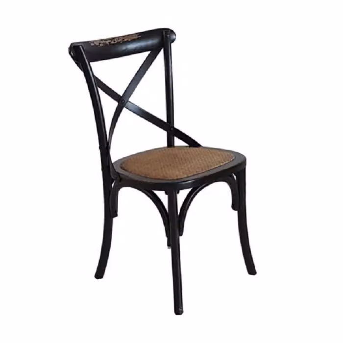 Sedia CHIANTI in legno effetto anticato colore nero