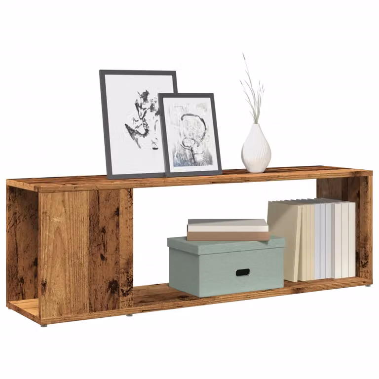 vidaXL Mobile Porta TV Moderno in Legno Marrone con Ruote L 100 cm x P 24 cm x H 32 cm