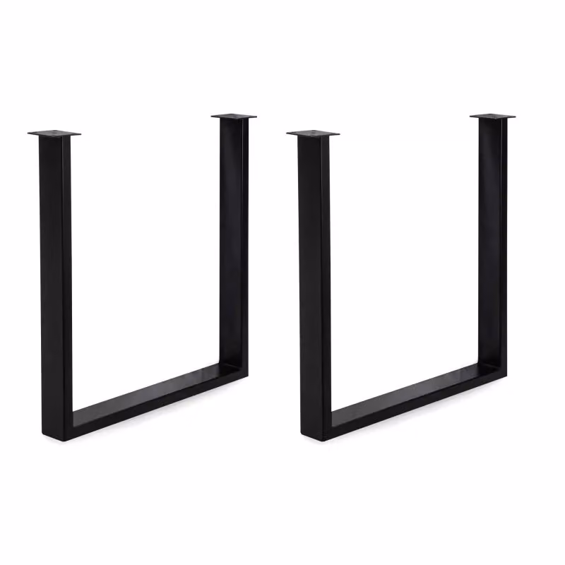 Base Tavolo in Metallo Canberra Doppia Vacchetti Nero L: 75 cm, H: 70 cm – 2