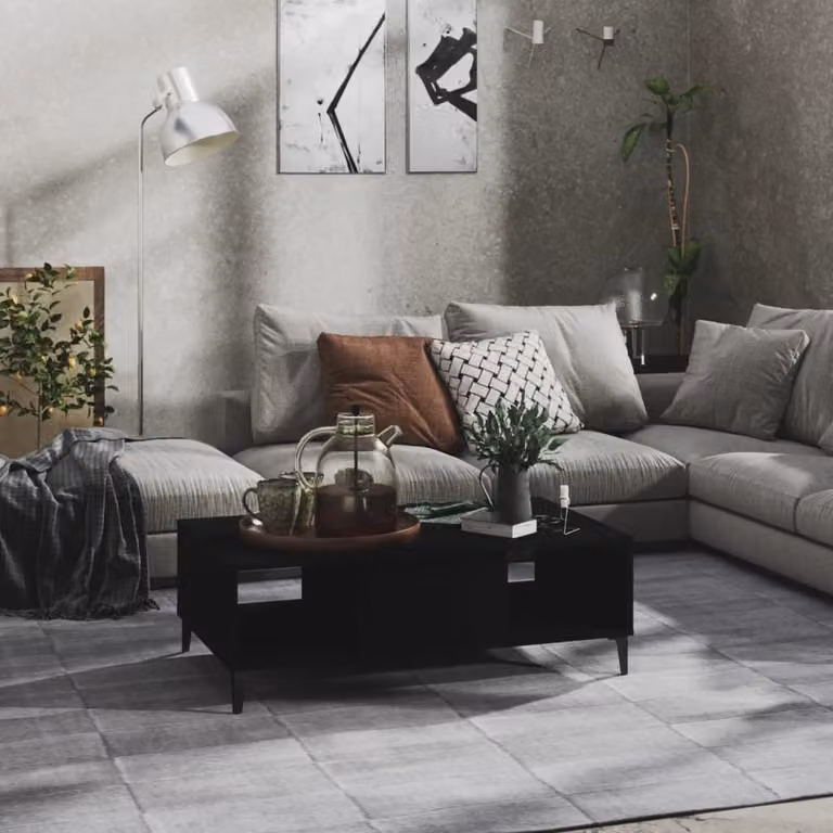 vidaXL Tavolino nero 103,5x60x35 cm Materiale a base di legno - Tavolino - Tavolini - Tavolini - Tavoli da caffè
