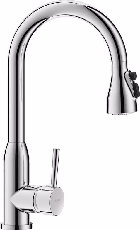 Miscelatore monocomando Delabie con bocca girevole H.215 L.200 + doccetta estraibile