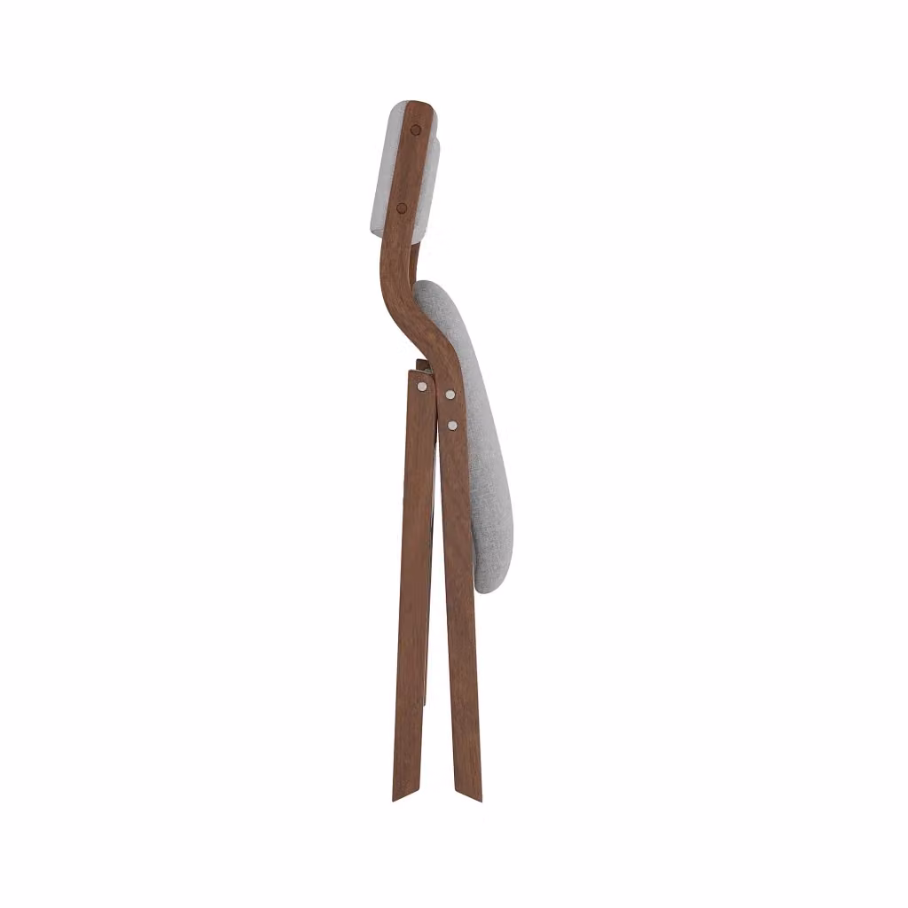 Set di 4 sedie pieghevoli REDOM in legno massello grigio per soggiorno e sala da pranzo, impilabili, L/P/H: 49 x 49 x 91,5 cm – 2