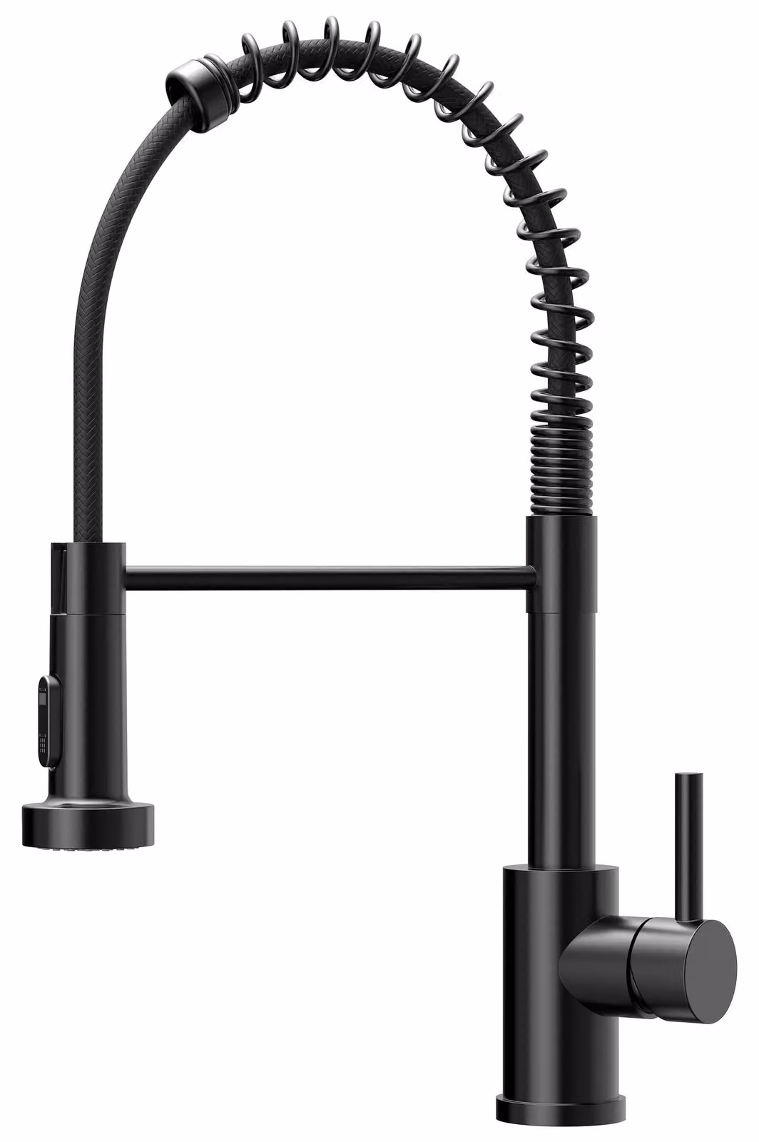 Miscelatore per cucina nero, per alta pressione, girevole a 360°, con 2 tipi di getto, ideale per la cucina