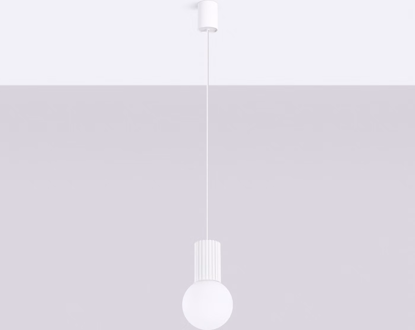 Lampada a sospensione HALO 1 bianco 1xG9 8W alluminio/vetro 120x12x12cm Sollux Lighting