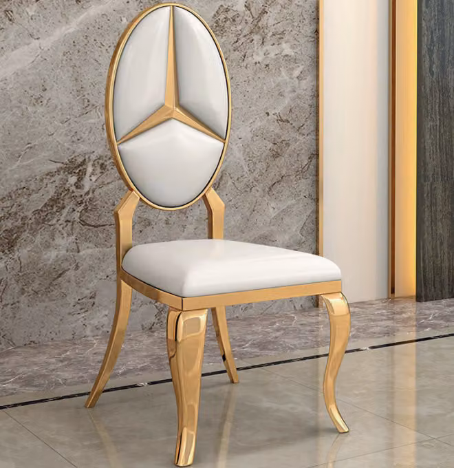 Esszimmer Weißer Lederstuhl Designer Einsitzer Polsterstühle Stühle