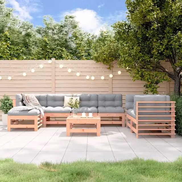 Set Salotto da Giardino 8 pz in Legno Massello di Douglas 3186583