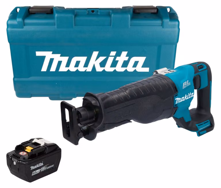 Makita DJR 187 ZK Sega alternativa a batteria 18 V Brushless + 1x batteria da 9,0 Ah + valigetta - senza caricabatterie