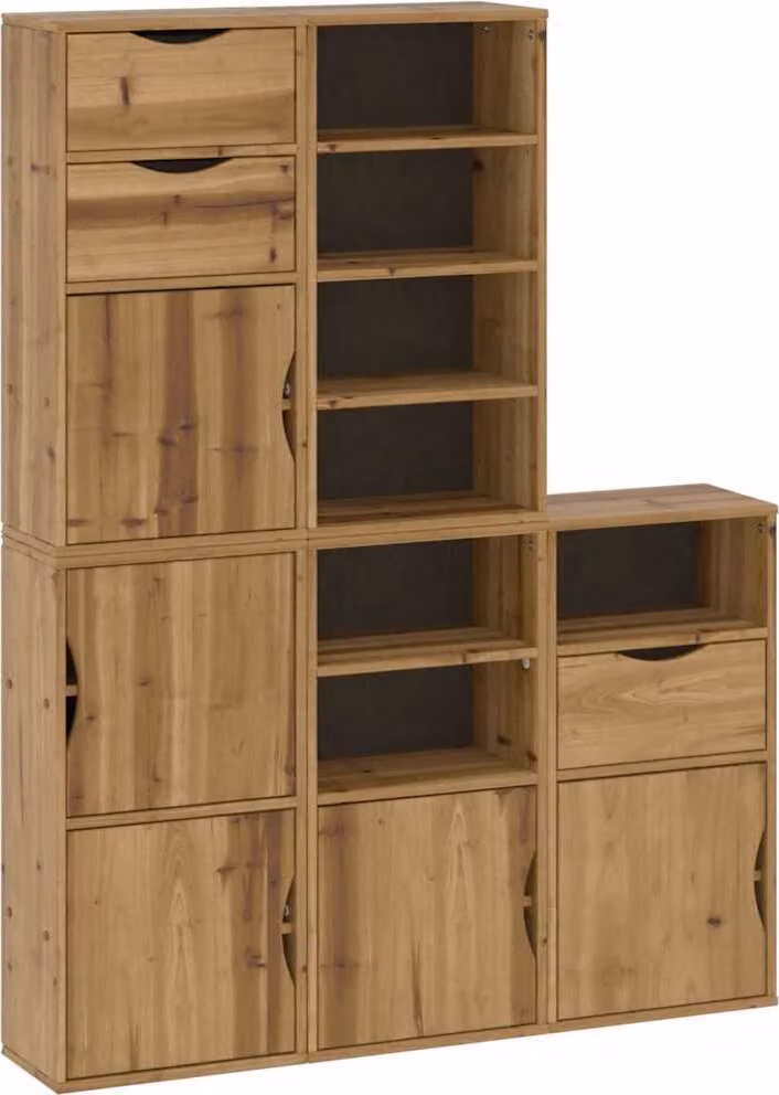 SYFAX™ Armadietti Laterali 5 pz ODDA 40x24x79 cm Legno Massello Pino