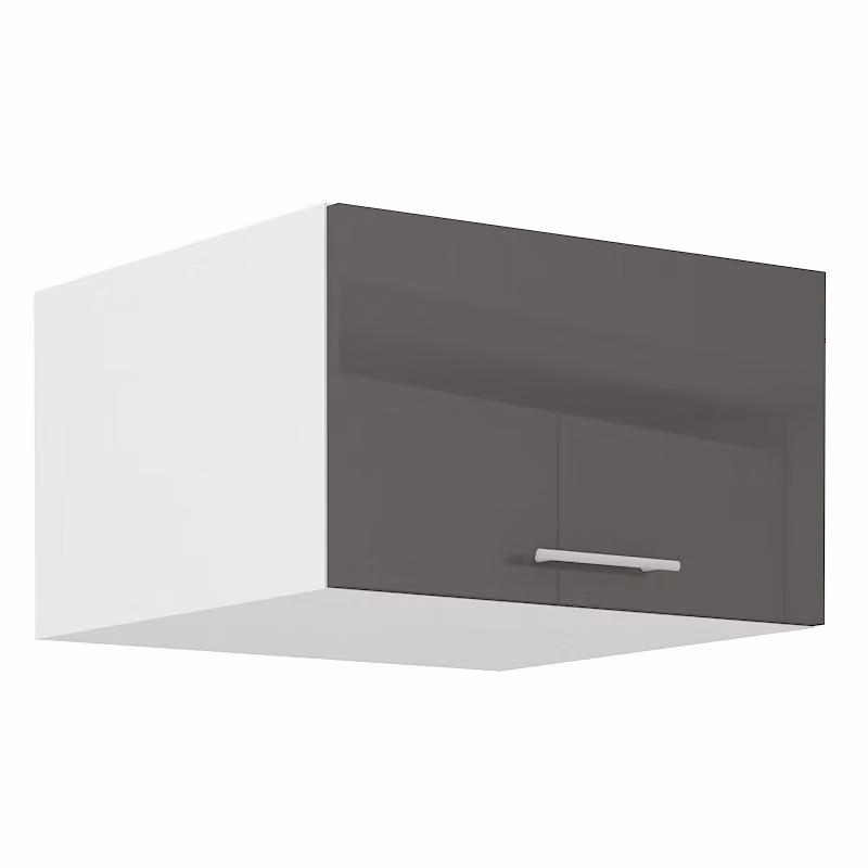 Mobiletto profondo superiore con ante a battente LAJLA - larghezza 60 cm, grigio / bianco