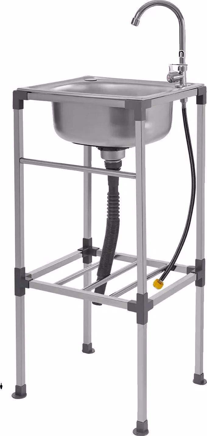 Lavabo indipendente, acciaio inossidabile, design ergonomico, dimensioni ridotte
