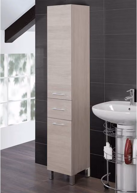 Mobile Bagno Colonna Portasciugamani 2 Ante 1 Cassetto 33 cm