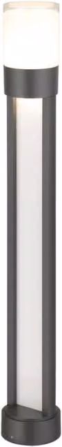 Paletto da giardino moderno Rabalux nero con LED 12W 3000K IP44 Altezza: 80 cm