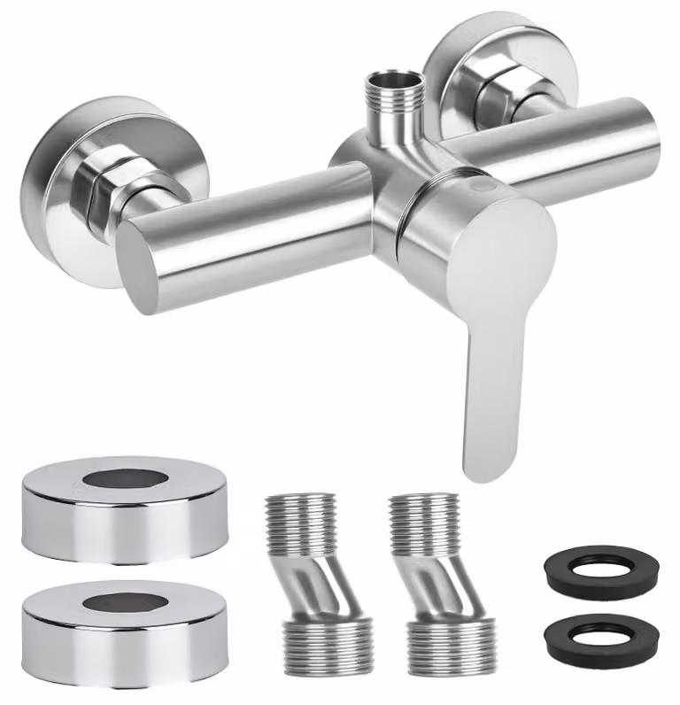 Solidchoice - Miscelatore monocomando per doccia, da montare a parete, in acciaio inossidabile