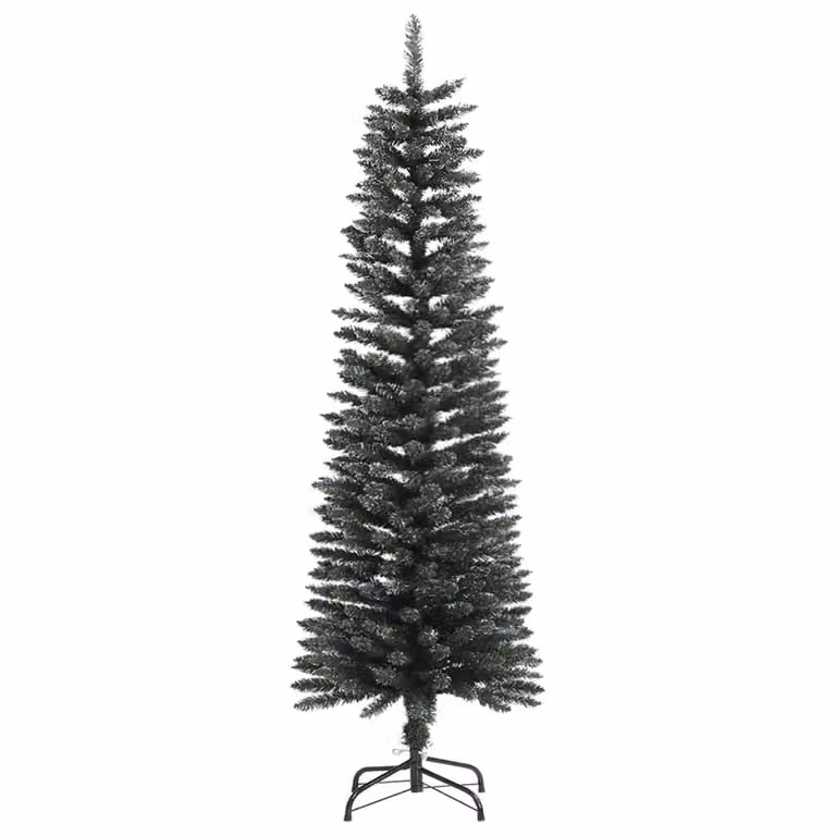 Maison Exclusive - Albero di Natale artificiale con supporto, forma slanciata, colore verde, 150 cm, in PVC