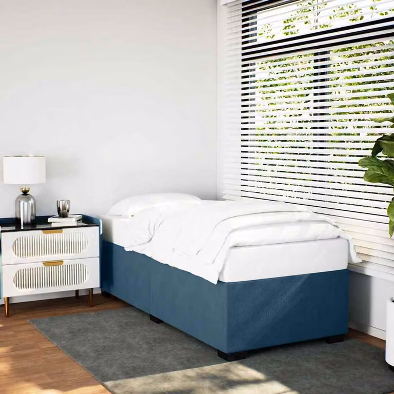 vidaXL Giroletto in Velluto Blu, L 90 cm x P 190 cm