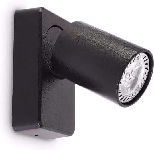 Applique Moderna Ideal Lux Rudy in Metallo e Vetro Trasparente, Disponibile in Bianco o Nero, con Luce LED Calda e Orientabile