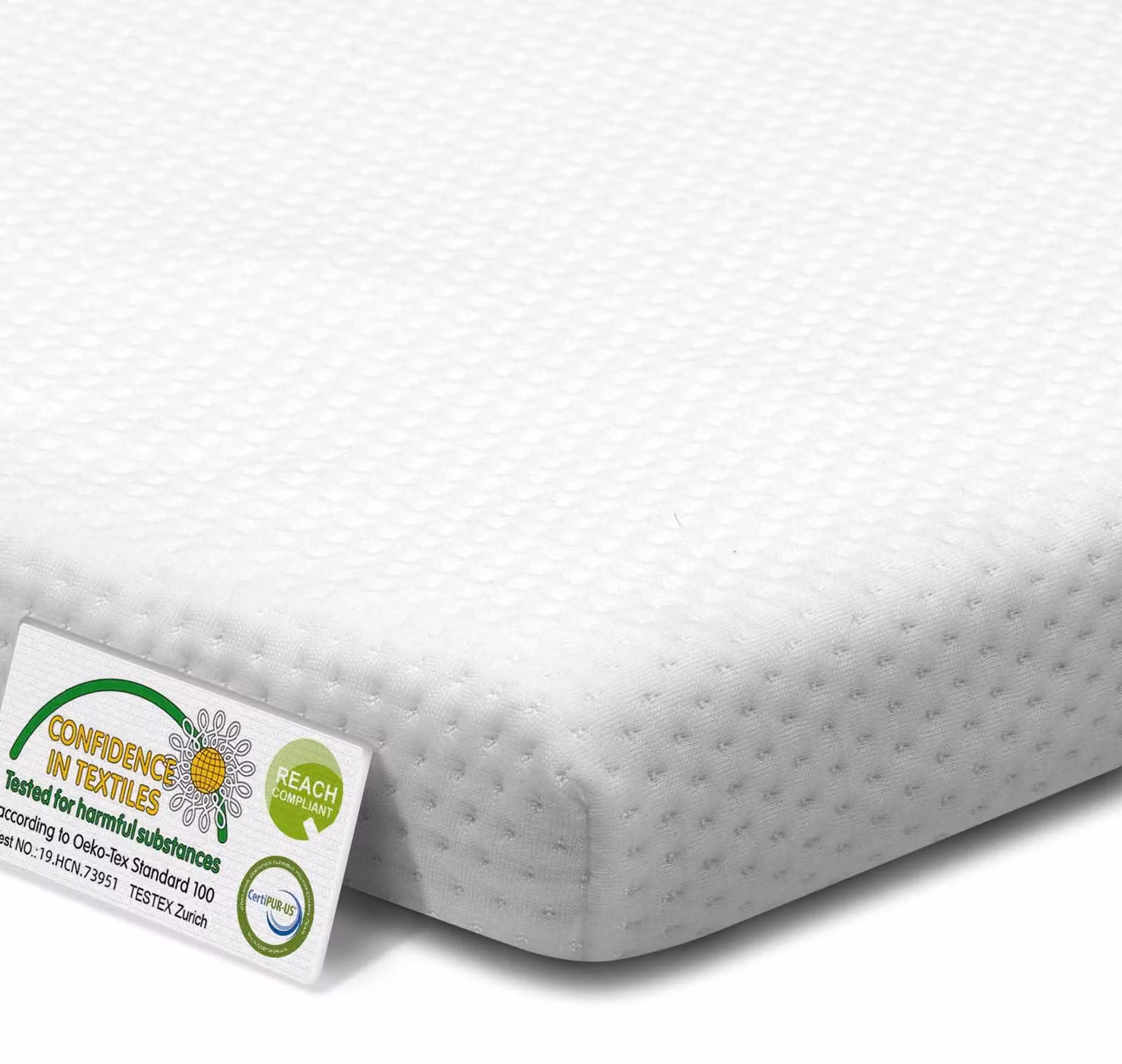 Materassino in gel 140x200 cm, 6 cm di spessore, adatto a letti con supporto H2/H3, realizzato in schiuma a freddo e gel, sfoderabile