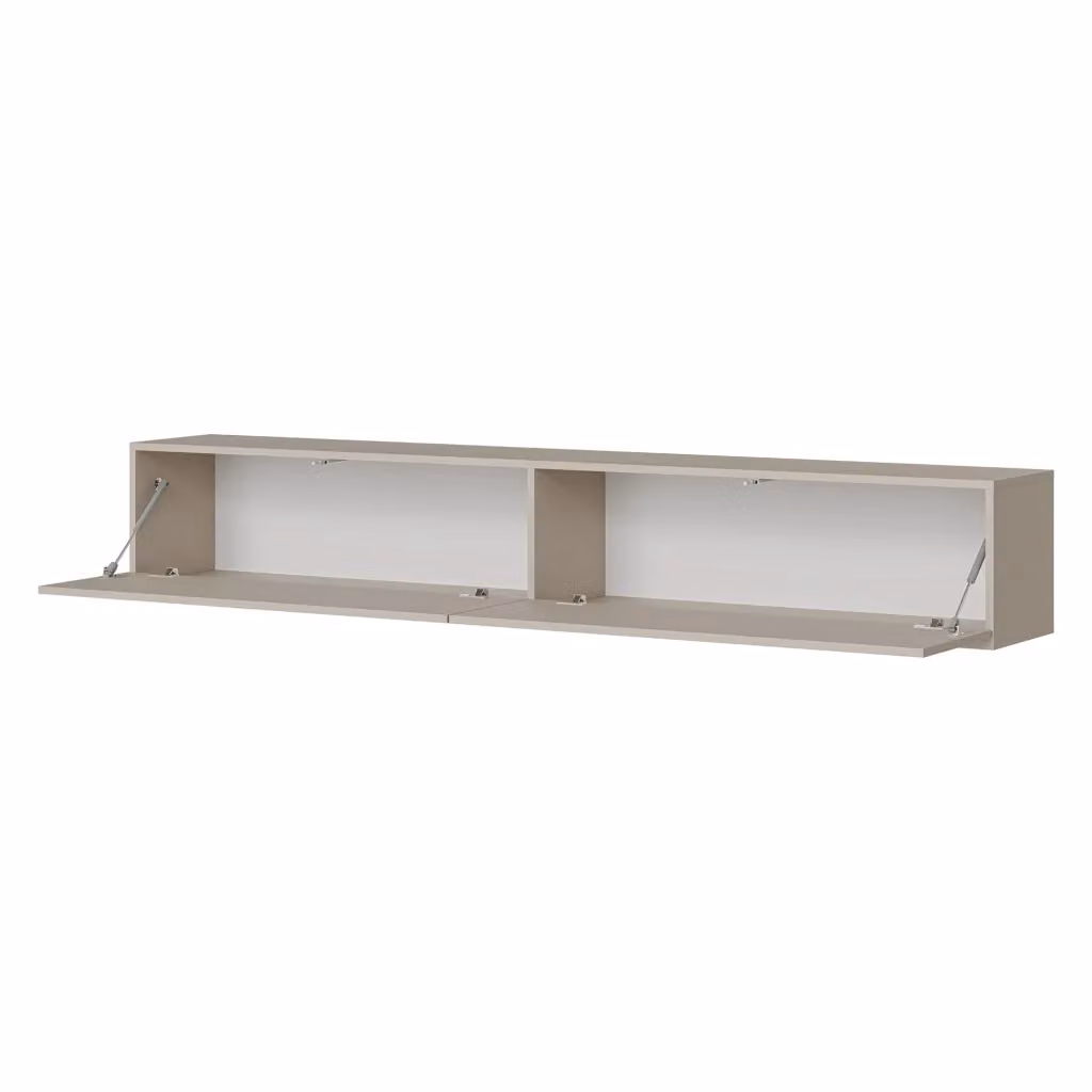 Mobile porta TV Mocogno DMORA in legno beige con un ripiano, moderno, sospeso, L 200 cm x P 32 cm x H 32 cm – 2