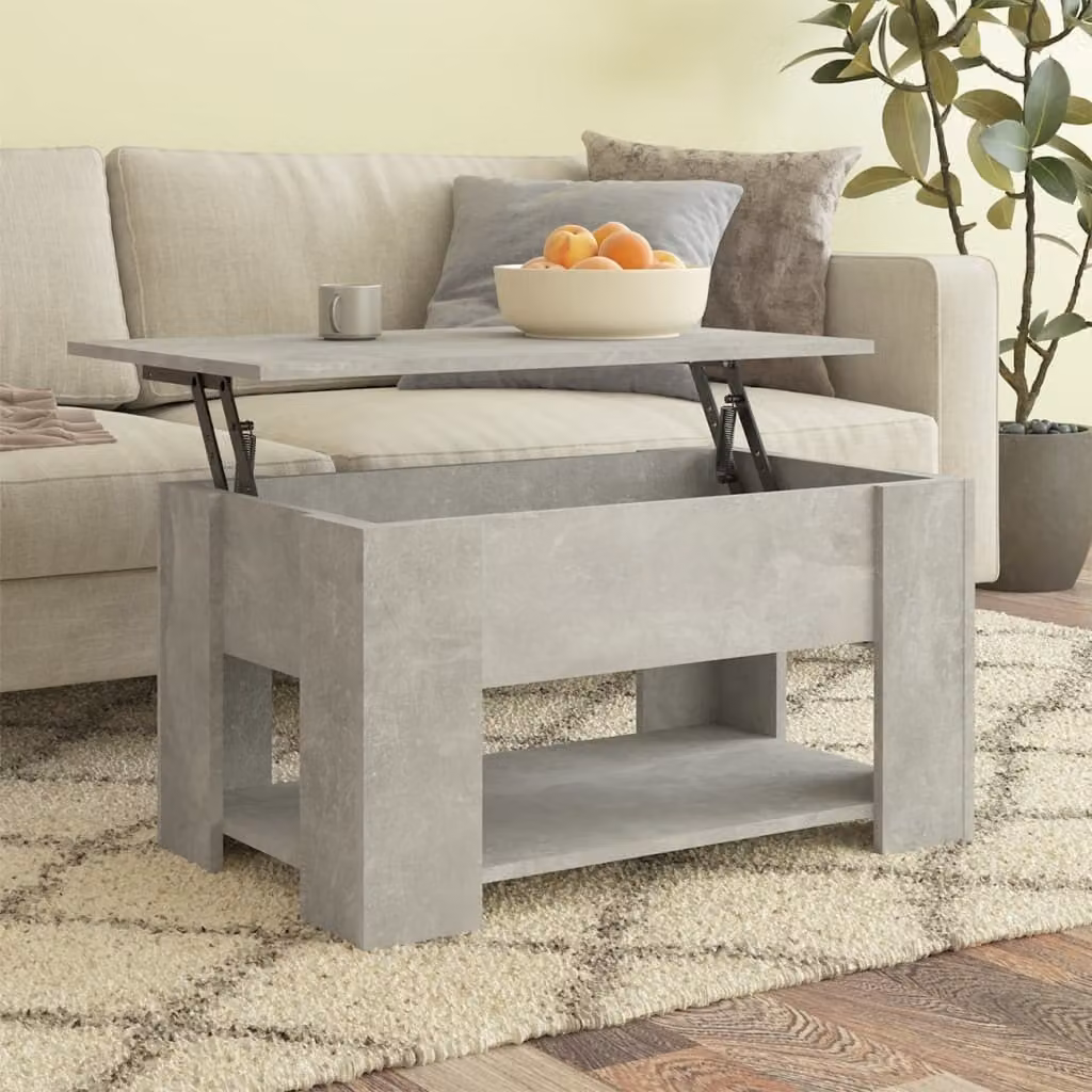 Maison Exclusive - Tavolino grigio cemento 79x49x41 cm Materiale ligneo