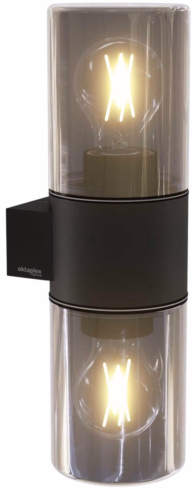 Apparecchio di illuminazione da esterno, alluminio, vetro fumé, grado di protezione IP44, attacco E27, 230V, colore antracite
