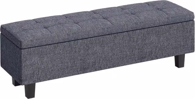 Poltrona in tessuto con gambe in legno ¨C zephmum ¨C Grigio scuro