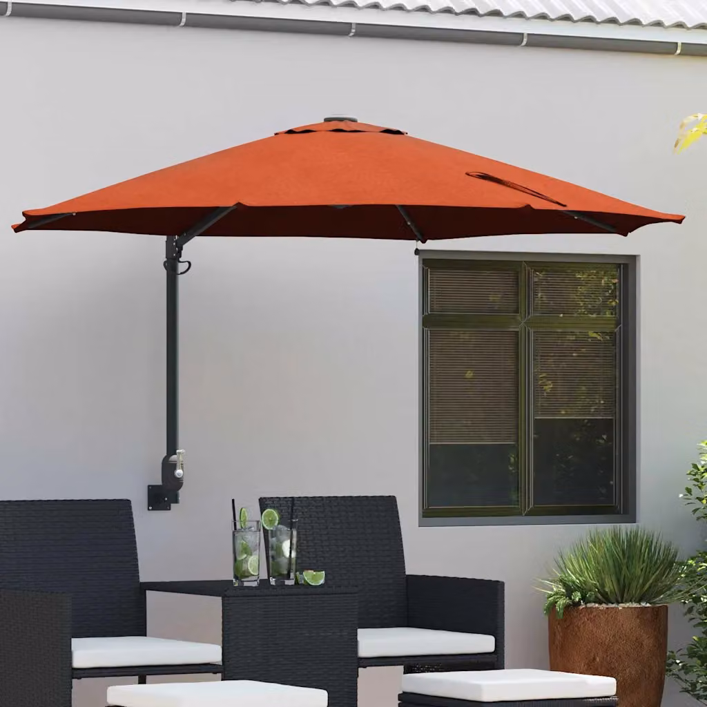 Ombrello da giardino cantilever vidaXL in poliestere e acciaio, L/P/H: 248 x 248 x 148 cm