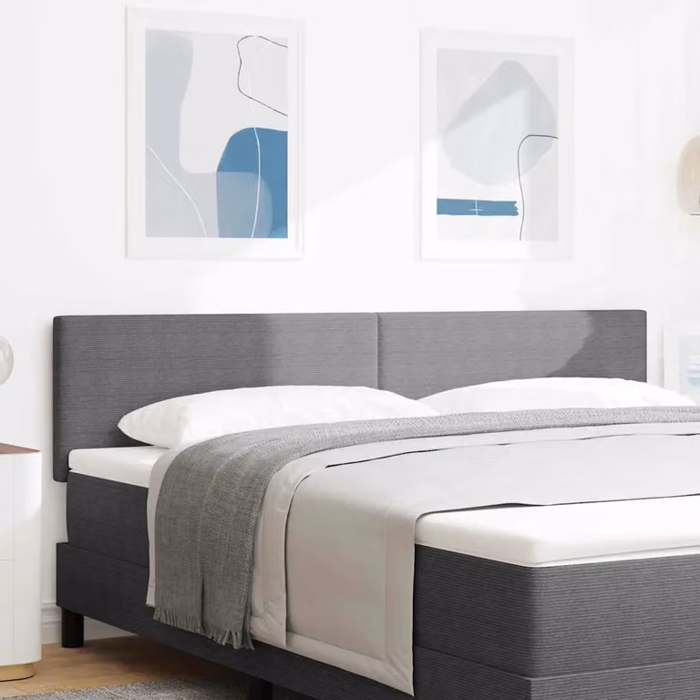 Testiera per letto moderna vidaXL in tessuto corda grigio chiaro, larghezza 180 cm
