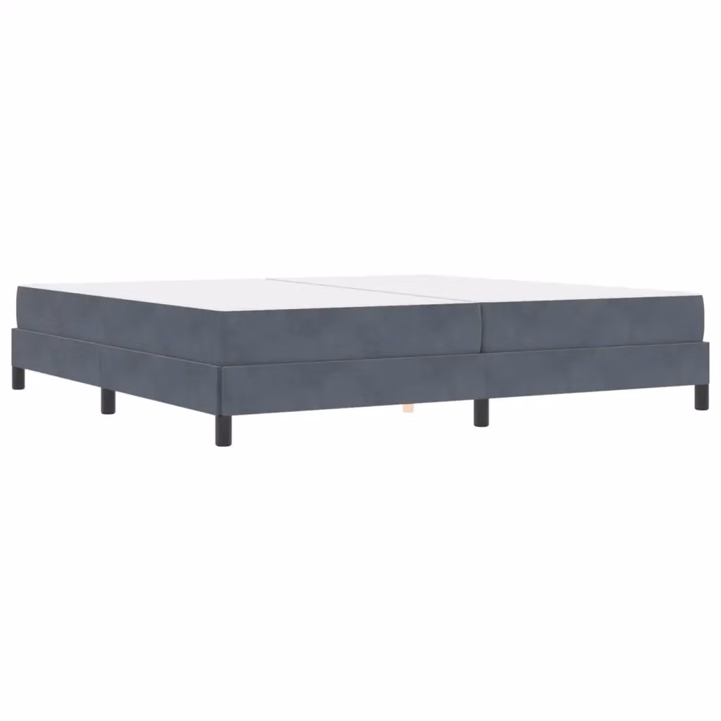 Letto a molle con materasso vidaXL in tessuto Grigio, L/P/H: 200 x 200 x 280 cm – 2
